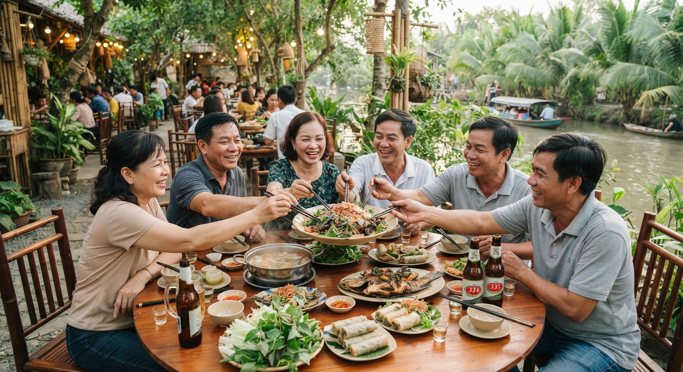Bí quyết gọi món Gỏi ốc đắng cho nhóm đông tại Lâm Thành Quán: Vừa đủ rồi bổ sung!